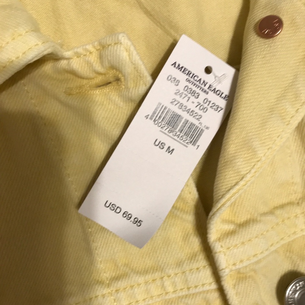 Ae Yellow Denim Jacket - Picture 3 of 5